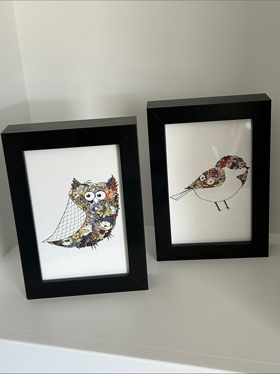 Other - Framed Prints Owl & Chickadee Set